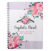 Bohoの花のハンガーの戸棚のファッションのブティック ノートブック (正面)