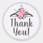 Bohoの花のハンガーの戸棚は感謝していしています ラウンドシール (正面)