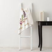 Bohoの花のベビーのマイル標石の月例Sherpa毛布 シェルパブランケット (インサイチュ)