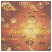 Bohoの花の勾配のオレンジ ファブリック (クローズアップ)