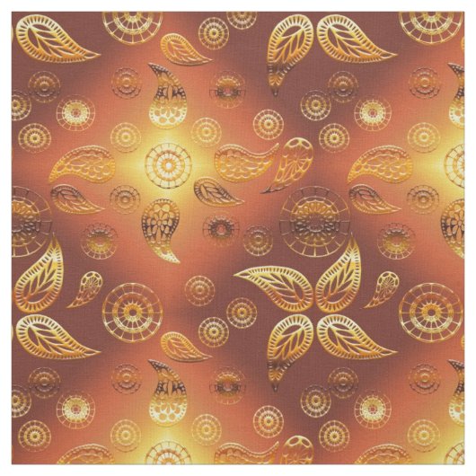 Bohoの花の勾配のオレンジ ファブリック (見本)