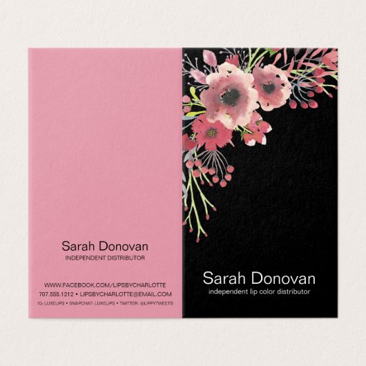 Bohoの花の唇プロダクトディストリビューターはひっくり返ましたり及びトリックします 名刺 (外部フラット)