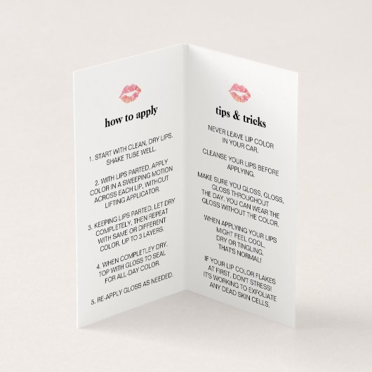 Bohoの花の唇プロダクトディストリビューターはひっくり返ましたり及びトリックします 名刺 (内部)