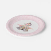 Bohoの花の種族のテント小屋の若い野生の第3誕生日 ペーパープレート (アングル)