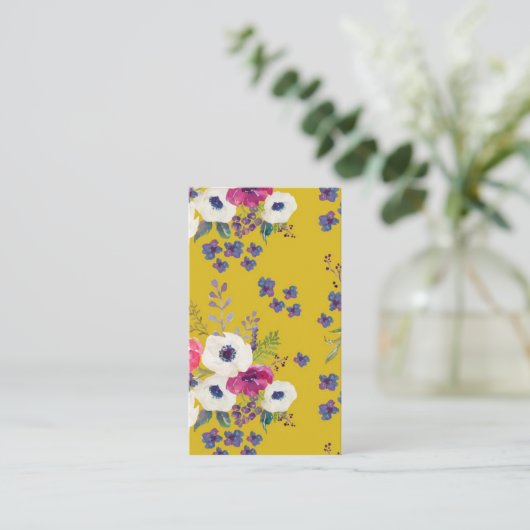 Bohoの花柄 名刺 (スタンド正面)