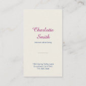 Bohoの花柄 名刺 (裏面)