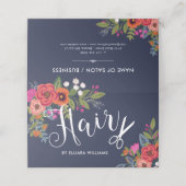 Bohoの花花束の美容師のアポイントメントカード 予約カード (外部開封)