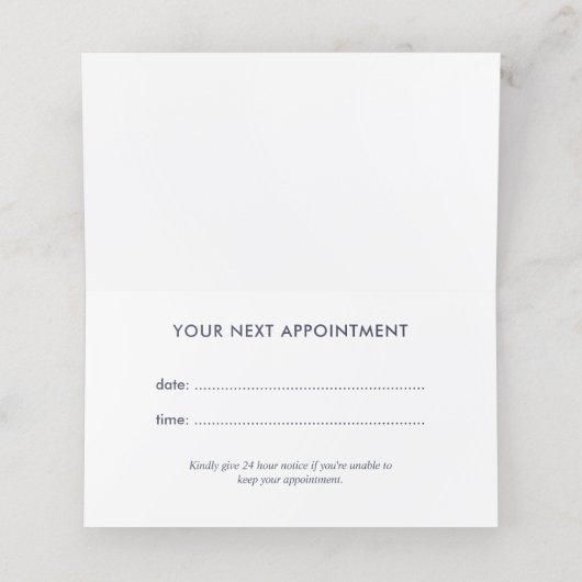 Bohoの花花束の美容師のアポイントメントカード 予約カード (内部開封)