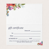 Bohoの花花束-ギフト券 (内部フラット)