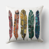 bohoの虹の羽 クッション (裏面)