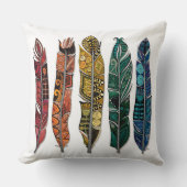 bohoの虹の羽 クッション (正面)