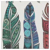 bohoの虹の羽 ファブリック (クローズアップ)