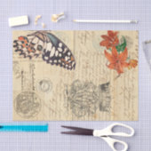 Bohoの蝶はDecoupageシートを去りました 薄葉紙 (クラフト)