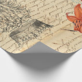 Bohoの蝶Decoupageポスター ラッピングペーパー (角)