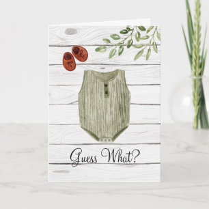 Bohoの赤ちゃん服を推測する  ベビー発表 ノートカード