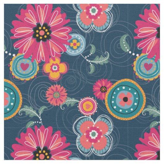 Bohoの走り書きのプリントの生地 ファブリック (クローズアップ)