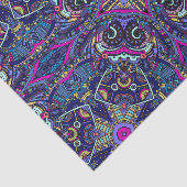 Bohoの青い万華鏡のように千変万化するパターンのネイティブアメリカンの傾向 薄葉紙 (詳細)