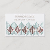 Bohoの青及びブラウンの名刺 名刺 (裏面)