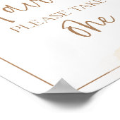 Bohoはパンパスグラスのテーブルモダンの看板を支持 ポスター (角)