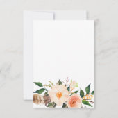 Bohoはブライダルシャワーの招待状に羽をつけます 招待状 (裏面)