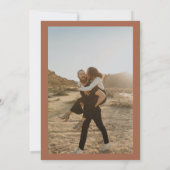 Bohoはレトロはっきりした2枚の写真のテラ結婚コッタと名付ける 招待状 (裏面)