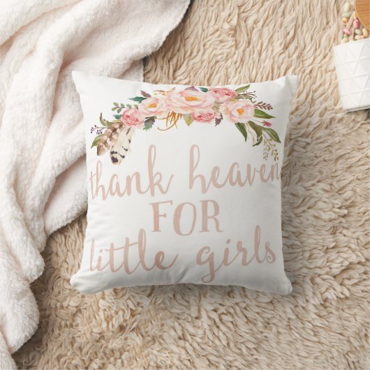 Bohoは小さな女の子の子供部屋の枕のために天国を感謝していしています クッション (ブランケット)