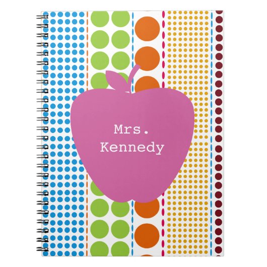 BohoはAppleのピンクの先生に点を打ちます ノートブック (正面)