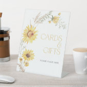 Bohoひまわりエレガントカード&ギフトシャワー 台座サイン (インサイチュ)