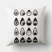 Bohoひまわりシルエット – 手描きクリカット クッション (裏面)