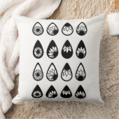 Bohoひまわりシルエット – 手描きクリカット クッション (ブランケット)