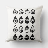 Bohoひまわりシルエット – 手描きクリカット クッション (正面)