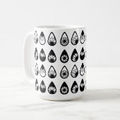 Bohoひまわりシルエット – 手描きクリカット コーヒーマグカップ (正面左)