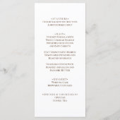 Bohoひまわりロマンチックな夏期結婚ズ メニュー (裏面)