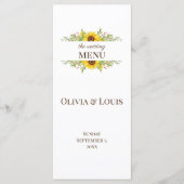 Bohoひまわりロマンチックな夏期結婚ズ メニュー (正面)