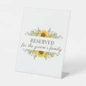 Bohoひまわりロマンチックな夏期結婚ズ 台座サイン (正面)