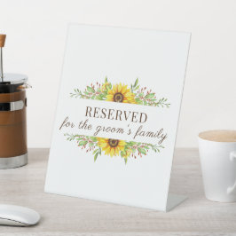 Bohoひまわりロマンチックな夏期結婚ズ 台座サイン