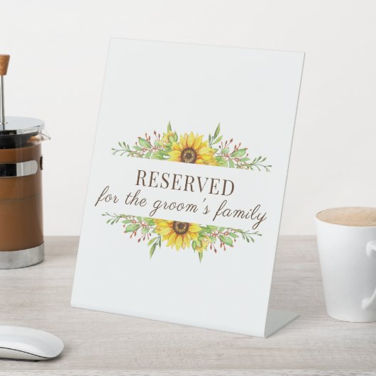 Bohoひまわりロマンチックな夏期結婚ズ 台座サイン (インサイチュ)