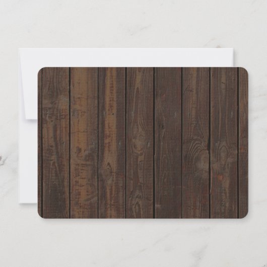 Bohoひまわり花〔雄ジカの〕枝角木製ウェディングデートを保存 セーブザデート (裏面)