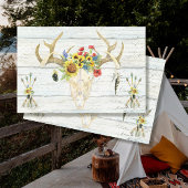 BOHOひまわり鹿スカルフローラ矢印デコページ 薄葉紙