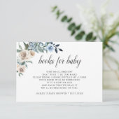 Bohoほこりっぽい青い花の本ベビー エンクロージャーカード (スタンド正面)