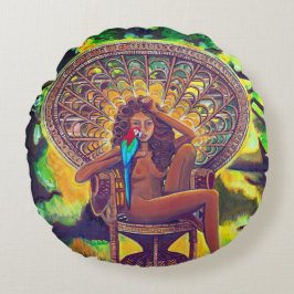 Bohoをテーマにしたコットンラウンドピロー ラウンドクッション