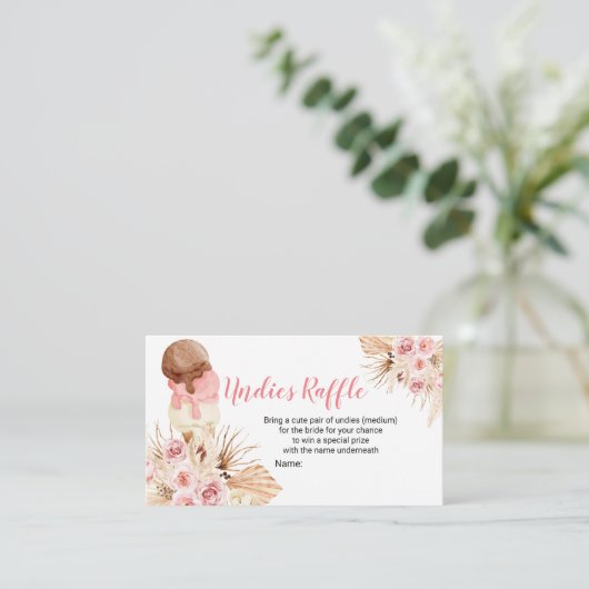 Bohoアイスクリームアンダイスラッフルエンクロージャカード エンクロージャーカード (スタンド正面)