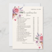 Bohoアイスクリー結婚ムのシューゲームパーティーゲームカード 案内状 (正面)