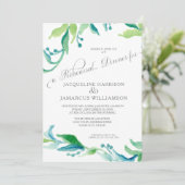 BOHOアウトドアガーデンオリーブブランチリハーサルディナー 招待状 (スタンド正面)