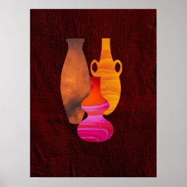 Bohoアフリカ手作りカラフル粘土製品(1) ポスター