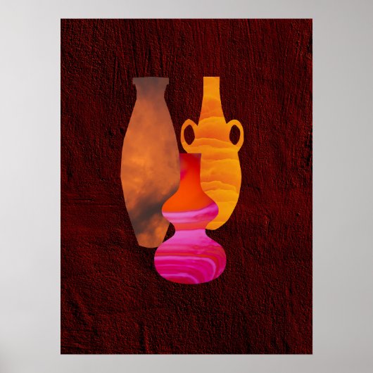 Bohoアフリカ手作りカラフル粘土製品(1) ポスター (正面)