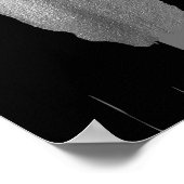 Bohoアフリカ文化グレーと金ゴールドウォールアート ポスター (角)