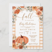 Bohoアーエレガントチ秋フローララブベビーシャワー 招待状 (正面)