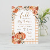 Bohoアーエレガントチ秋フローララブベビーシャワー 招待状 (スタンド正面)