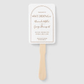 BOHOアーチズテラコッタ結婚式プログラムファン ハンドファン (正面)